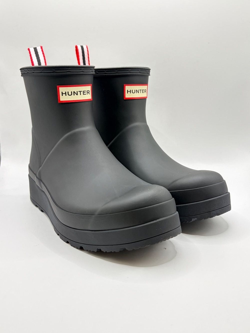 Hunter Play Short Waterproof Rain Boots Black 8 Women